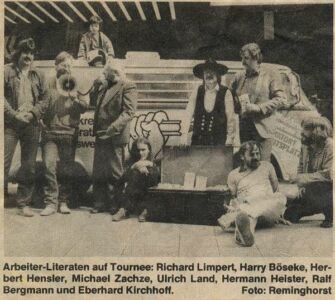 Werkkreis Literatur der Arbeitswelt Tournee 1985 (Harry 2.v.l.)